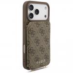 Husa Guess 4G Cardslots and Magnetic Closure Crossbody compatibila cu iPhone 18 Pro / 17 Pro, Maro 4 - lerato.ro