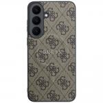 Husa Guess Embossed 4G Ring Classic Logo cu MagSafe compatibila cu Samsung Galaxy S26 FE, Maro 2 - lerato.ro