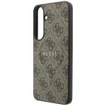 Husa Guess Embossed 4G Ring Classic Logo cu MagSafe compatibila cu Samsung Galaxy S26 FE, Maro 7 - lerato.ro