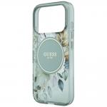 Husa Guess IML Flowers Pearl Strap cu MagSafe compatibila cu iPhone 18 Pro / 17 Pro, Verde 6 - lerato.ro