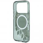 Husa Guess IML Flowers Pearl Strap cu MagSafe compatibila cu iPhone 18 Pro / 17 Pro, Verde 7 - lerato.ro