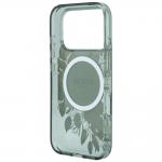 Husa Guess IML Flowers Pearl Strap cu MagSafe compatibila cu iPhone 18 Pro Max / 17 Pro Max, Verde 7 - lerato.ro