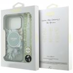 Husa Guess IML Flowers Pearl Strap cu MagSafe compatibila cu iPhone 18 Pro Max / 17 Pro Max, Verde 9 - lerato.ro