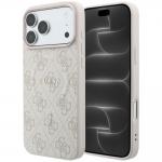 Husa Guess Embossed 4G Ring Classic cu MagSafe compatibila cu iPhone 18 Pro / 17 Pro, Roz 4 - lerato.ro