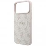 Husa Guess Embossed 4G Ring Classic cu MagSafe compatibila cu iPhone 18 Pro / 17 Pro, Roz 7 - lerato.ro