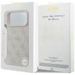 Husa Guess Embossed 4G Ring Classic cu MagSafe compatibila cu iPhone 18 Pro / 17 Pro, Roz 9 - lerato.ro