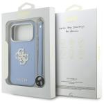 Husa Guess Smooth Big Strass Logo and Strap compatibila cu iPhone 18 Pro / 17 Pro, Albastru 10 - lerato.ro