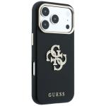 Husa Guess Smooth Big Strass Logo and Strap compatibila cu iPhone 18 Pro / 17 Pro, Negru 6 - lerato.ro