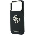 Husa Guess Smooth Big Strass Logo and Strap compatibila cu iPhone 18 Pro / 17 Pro, Negru 8 - lerato.ro