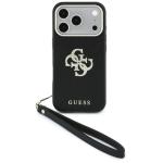 Husa Guess Smooth Big Strass Logo and Strap compatibila cu iPhone 18 Pro Max / 17 Pro Max, Negru 2 - lerato.ro