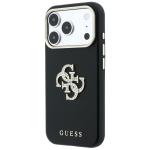 Husa Guess Smooth Big Strass Logo and Strap compatibila cu iPhone 18 Pro Max / 17 Pro Max, Negru 4 - lerato.ro