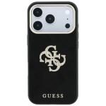 Husa Guess Smooth Big Strass Logo and Strap compatibila cu iPhone 18 Pro Max / 17 Pro Max, Negru 5 - lerato.ro