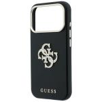 Husa Guess Smooth Big Strass Logo and Strap compatibila cu iPhone 18 Pro Max / 17 Pro Max, Negru 7 - lerato.ro