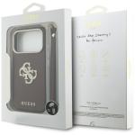 Husa Guess Smooth Big Strass Logo and Strap compatibila cu iPhone 18 Pro Max / 17 Pro Max, Burgundy 9 - lerato.ro