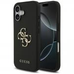 Carcasa Guess Grained Big 4G & Classic Logo compatibila cu iPhone 17, Negru 4 - lerato.ro