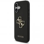 Carcasa Guess Grained Big 4G & Classic Logo compatibila cu iPhone 17, Negru 3 - lerato.ro
