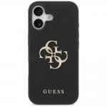 Carcasa Guess Grained Big 4G & Classic Logo compatibila cu iPhone 17, Negru 2 - lerato.ro