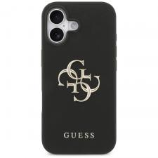 Carcasa Guess Grained Big 4G & Classic Logo compatibila cu iPhone 17, Negru