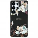 Husa Guess compatibila cu Samsung Galaxy S25 Ultra, Grained Printed Flower Pattern MagSafe, Negru 2 - lerato.ro