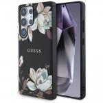 Husa Guess compatibila cu Samsung Galaxy S25 Ultra, Grained Printed Flower Pattern MagSafe, Negru 5 - lerato.ro