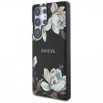 Husa Guess compatibila cu Samsung Galaxy S25 Ultra, Grained Printed Flower Pattern MagSafe, Negru 7 - lerato.ro