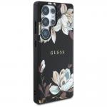 Husa Guess compatibila cu Samsung Galaxy S25 Ultra, Grained Printed Flower Pattern MagSafe, Negru 6 - lerato.ro