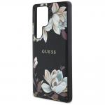 Husa Guess compatibila cu Samsung Galaxy S25 Ultra, Grained Printed Flower Pattern MagSafe, Negru 8 - lerato.ro