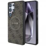 Husa Guess compatibila cu Samsung Galaxy S25 Ultra, Leather 4G Colored Ring Classic Logo MagSafe, Maro 8 - lerato.ro