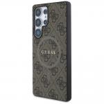 Husa Guess compatibila cu Samsung Galaxy S25 Ultra, Leather 4G Colored Ring Classic Logo MagSafe, Maro 6 - lerato.ro