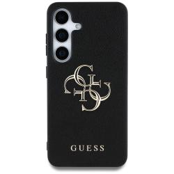 Husa Guess compatibila cu Samsung Galaxy S25, Grained Big 4G Logo Small Classic, Negru