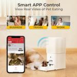 Dispenser automat hrana Smart HHOLove Plus pentru animale, 6L, Camera integrata, WiFi, Control aplicatie, Alb 12 - lerato.ro