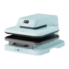 Presa imprimare termica HTVRONT Auto1, Presiune 60kg, Interval temperatura 100-200 grade, 4 moduri prestabilite, 2 moduri personalizabile, Albastru