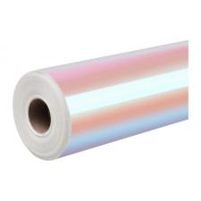 Folie holografica autoadeziva HTVRONT, 90 cm x 30.5 cm, Flexibila, Durabila, Usor de aplicat, Roz / Mov
