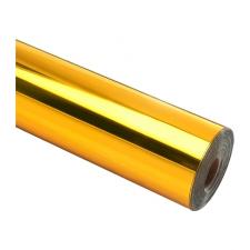 Folie autoadeziva HTVRONT Chrome Metallic, 90 cm x 30.5 cm, Flexibila, Durabila, Usor de aplicat, Gold