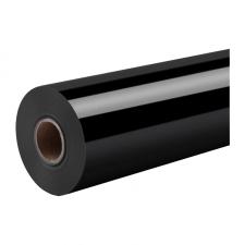 Folie autoadeziva lucioasa HTVRONT, 180 cm x 30.5 cm, Flexibila, Durabila, Usor de aplicat, Negru