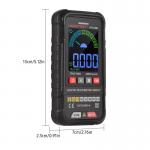 Aparat de masura digital Habotest HT124B+, Multimetru Universal, tensiune DC/AC, Diode, Capacitati, Frecvente, Rezistente, True RMS, Live test, NCV, Lanterna Negru 9 - lerato.ro