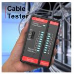 Aparat de masura digital Habotest HT812A , Tester de cablu de retea si telefonie RJ45, RJ14, RJ12, RJ9, Negru