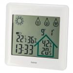 Statie meteo Hama Action, Prognoza meteo, Termometru, Higrometru, Alerta, Ceas, Calendar, Alb 2 - lerato.ro