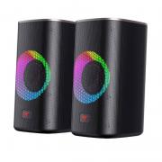 Boxe PC Havit SK212, RMS 2x5W, iluminare RGB, 4Ω,  AUX, Bluetooth, USB-C, Negru