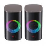 Boxe PC Havit SK212, RMS 2x5W, iluminare RGB, 4Ω,  AUX, Bluetooth, USB-C, Negru 4 - lerato.ro