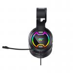 Casti gaming Havit Gamenote H2233D, microfon, conectori: 3.5 si USB, Driver 50mm, Lungime cablu 2.2m, iluminat RGB, Negru 6 - lerato.ro