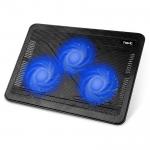 Cooler laptop Havit F2056, compatibil 11 - 17", numar ventilatoare: 3, 1.100 rpm, USB, iluminare LED albastru, negru 2 - lerato.ro