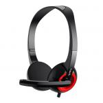 Casti audio cu microfon Havit H202d, Drivere 40mm, 108 dB, Jack 3.5mm, Negru/Rosu 2 - lerato.ro