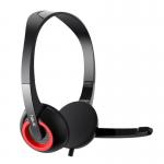 Casti audio cu microfon Havit H202d, Drivere 40mm, 108 dB, Jack 3.5mm, Negru/Rosu 5 - lerato.ro
