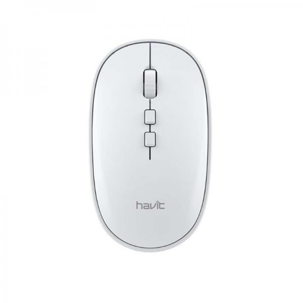 Mouse Wireless Havit MS79GT, 1000-1600 DPI, 5 Butoane, 2.4GHz, Alb 1 - lerato.ro
