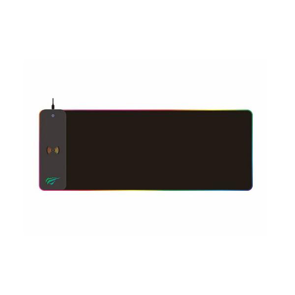 Mousepad gaming Havit MP907, Iluminare RGB, 80x30 cm, Negru