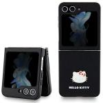 Carcasa piele Logo metalic Hello Kitty compatibila cu Samsung Galaxy Z Flip 5, Negru 4 - lerato.ro