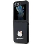Carcasa piele Logo metalic Hello Kitty compatibila cu Samsung Galaxy Z Flip 5, Negru 7 - lerato.ro