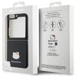 Carcasa piele Logo metalic Hello Kitty compatibila cu Samsung Galaxy Z Flip 5, Negru 9 - lerato.ro