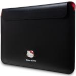 Husa Hello Kitty PU Metal Logo compatibila cu laptop 13/14 inch, Negru 3 - lerato.ro